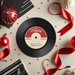 Personalisierte Vintage Musik Thema Party Dekorati Runder Pappuntersetzer