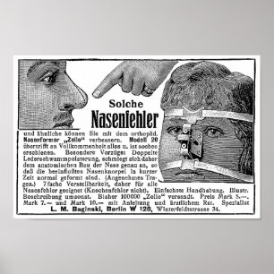 Personalisierte Vintage Nasenanpassung Poster