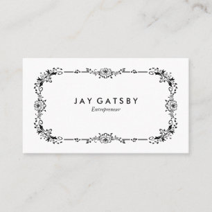 Personalisierte Vintage-Ornamentale Florale Visitenkarte