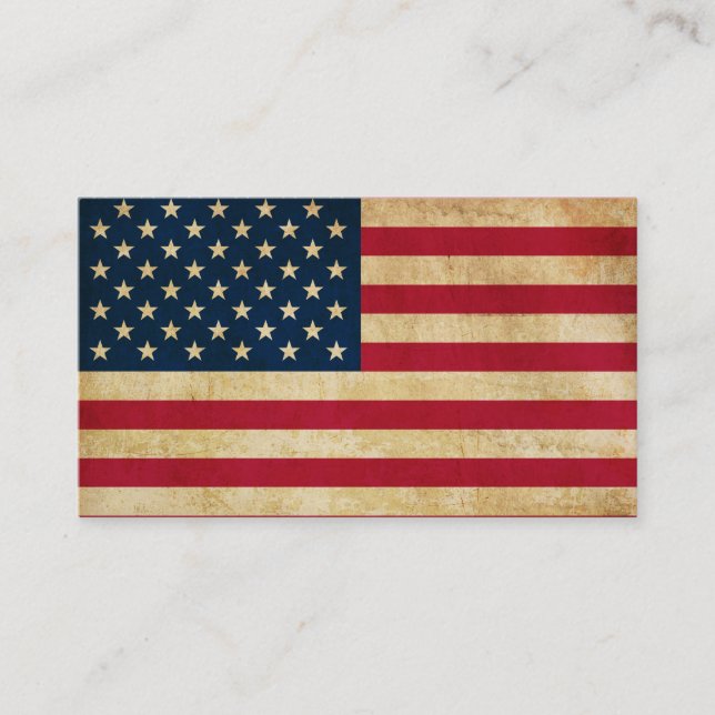 Personalisierte Vintage patriotische amerikanische Visitenkarte (Vorderseite)