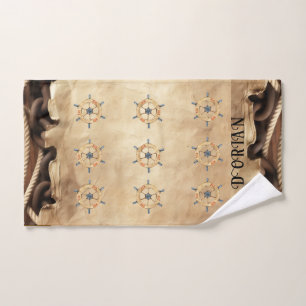Personalisierte Vintage-Piratenkarte Handtuch
