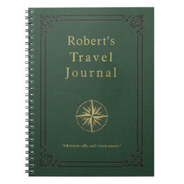 Personalisierte Vintage Reise-Zeitschrift Notizblock