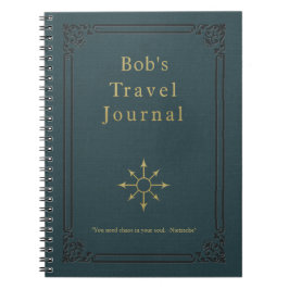 Personalisierte Vintage Reise-Zeitschrift Notizblock