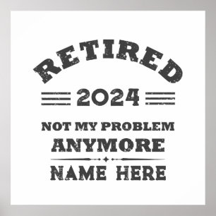Personalisierte Vintage-Ruhestand  Poster