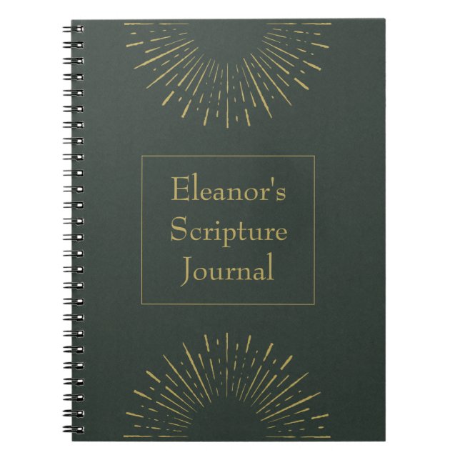 Personalisierte Vintage Scripture-Zeitschrift Notizblock (Vorderseite)