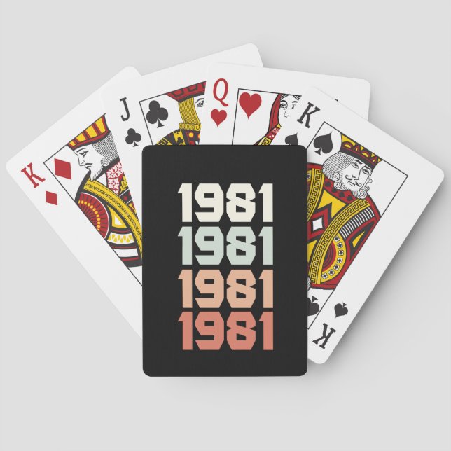 Personalisierte Vintage Spielkarten (Rückseite)