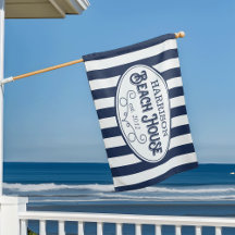 Personalisierte Vintage Strandhaubenflagge