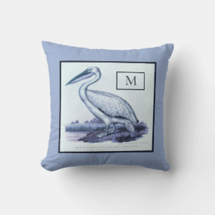 Personalisierte Vintage Wasserfarbe Pelican Kissen