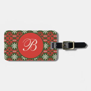 Personalisierte Vintage-Weihnachts-/Wintermuster Gepäckanhänger
