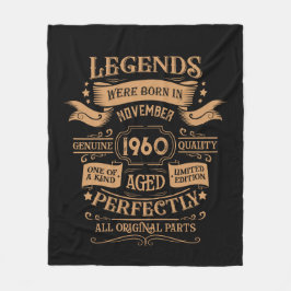 Personalisierte Vintage Whisky-Marke von 65 Jahren Fleecedecke