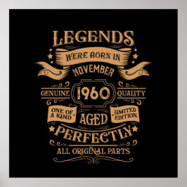 Personalisierte Vintage Whisky-Marke von 65 Jahren Poster