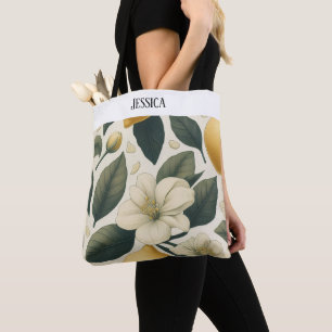personalisierte Vintage-Zitronen-Tragetasche Tasche