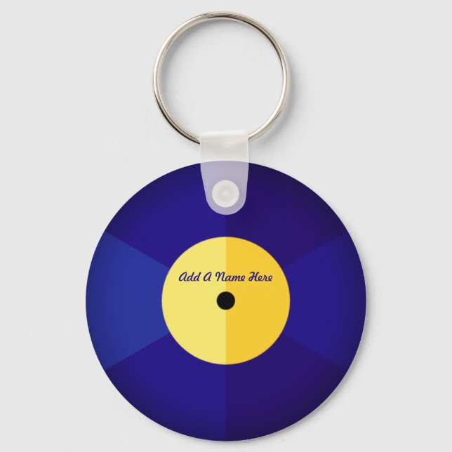 Personalisierte Vinyl Record Music Schlüsselanhänger (Vorderseite)