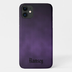 Personalisierte violette und schwarze Gothic-Kunst Case-Mate iPhone Hülle