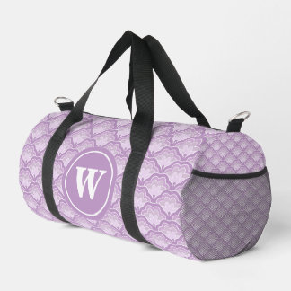 Personalisierte Violettöne Blumenmuster Duffle Bag
