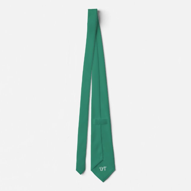 Personalisierte Viridian Wedding Groom Neck Tie Krawatte (Rückseite)