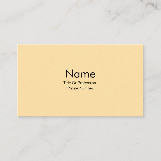 Personalisierte Visitenkarte Creme  (Vorderseite)