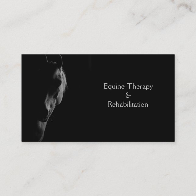 Personalisierte Visitenkarte für Dunkles Pferd (Vorderseite)