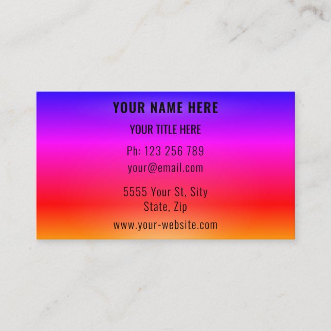 Personalisierte Visitenkarte für Ihr Unternehmen (Vorderseite)