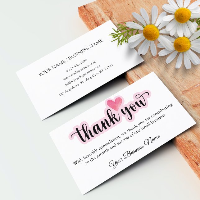 Personalisierte Visitenkarte für Ihre Bestellung (Personalized Business Thank Card For Your Order)