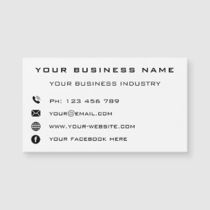 Personalisierte Visitenkarte Ihres Unternehmens an Magnetkarte