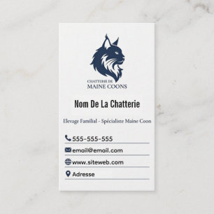 Personalisierte Visitenkarte Maine Coon Chatterie