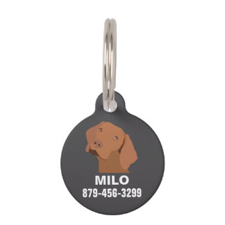 Personalisierte Vizsla Dog Haustiermarke
