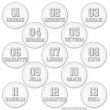 personalisierte Volleyball-Aufkleber für 13 Mädche