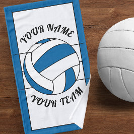 Personalisierte Volleyball-Ball - Blaue und weiße Handtuch