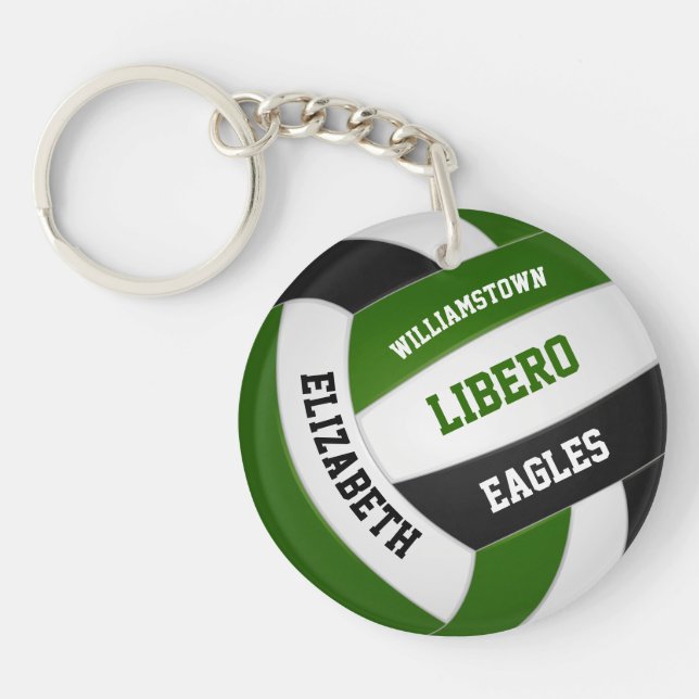 Personalisierte Volleyball-Farben Schlüsselanhänger (Vorderseite)