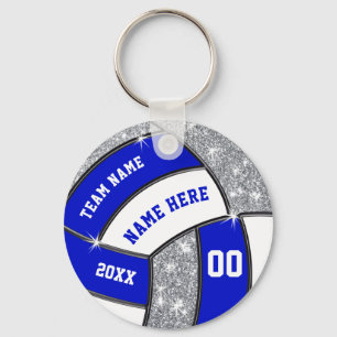 Personalisierte Volleyball-Geschenke, Blau Weiß Si Schlüsselanhänger