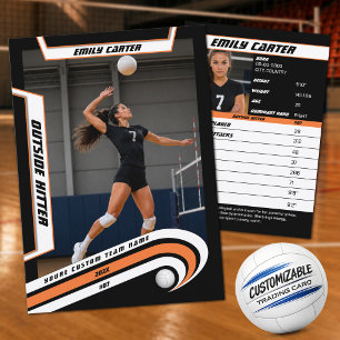Personalisierte Volleyball-Handels Karte Orange We