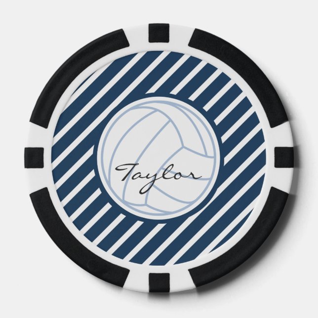 personalisierte Volleyball Pokerchips (Vorderseite)