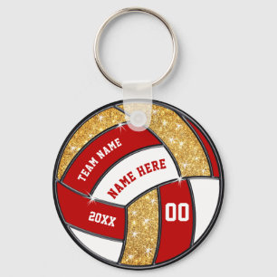 Personalisierte Volleyball-Schlüsselanhänger, rot, Schlüsselanhänger