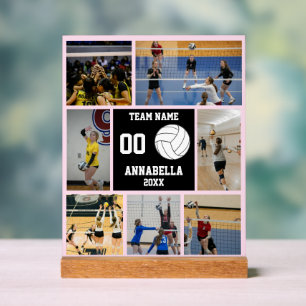 Personalisierte Volleyball-Spielerzimmer-Fotocolla Acrylschild