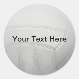 Personalisierte Volleyball-Sticker Runder Aufkleber