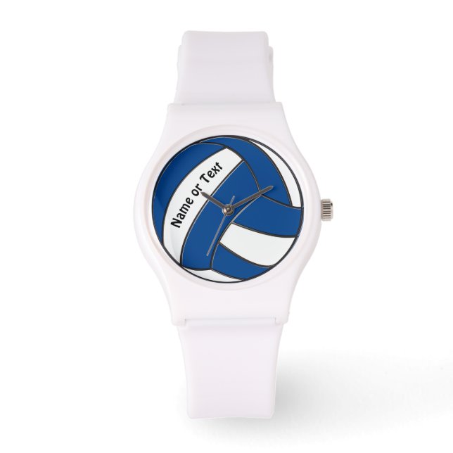Personalisierte Volleyball-Uhr für sie, Ihre Farbe Armbanduhr (Vorderseite)