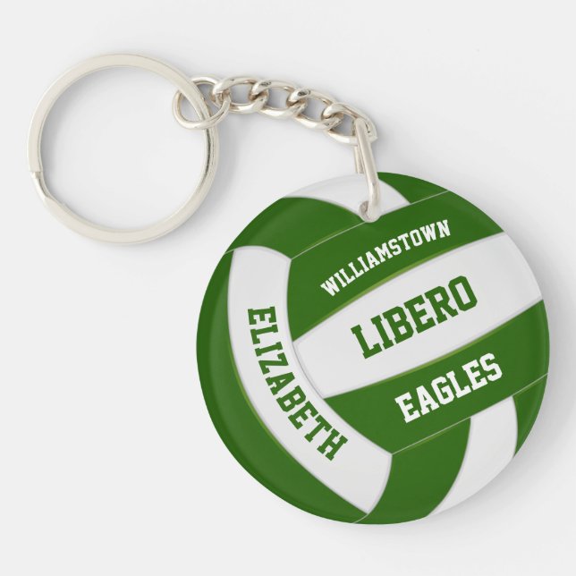 personalisierte Volleyballfarben Schlüsselanhänger (Vorderseite)