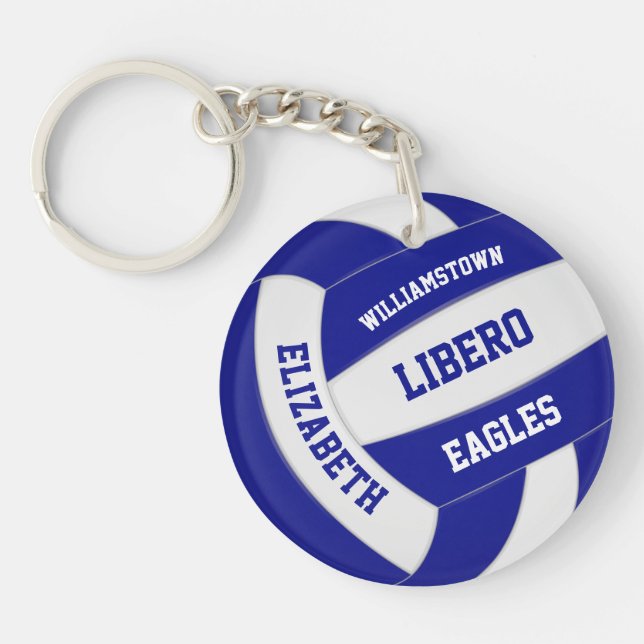 personalisierte Volleyballfarben Schlüsselanhänger (Vorderseite)