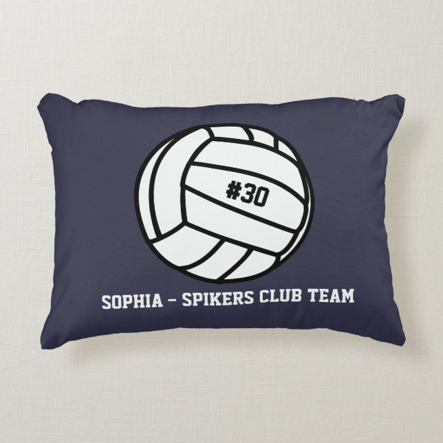Personalisierte Volleyballmannschaft, Spielername  Dekokissen (Vorderseite)