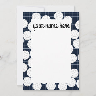 Personalisierte Volleyballnotecards Dankeskarte