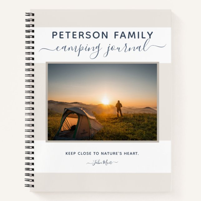 Personalisierte Vorlage für das Camping Family Jou Notizbuch (Vorderseite)