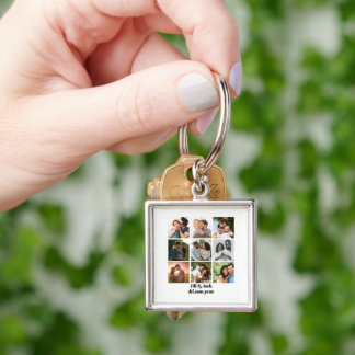 Personalisierte Vorlage für die FotoCollage für Pa Schlüsselanhänger