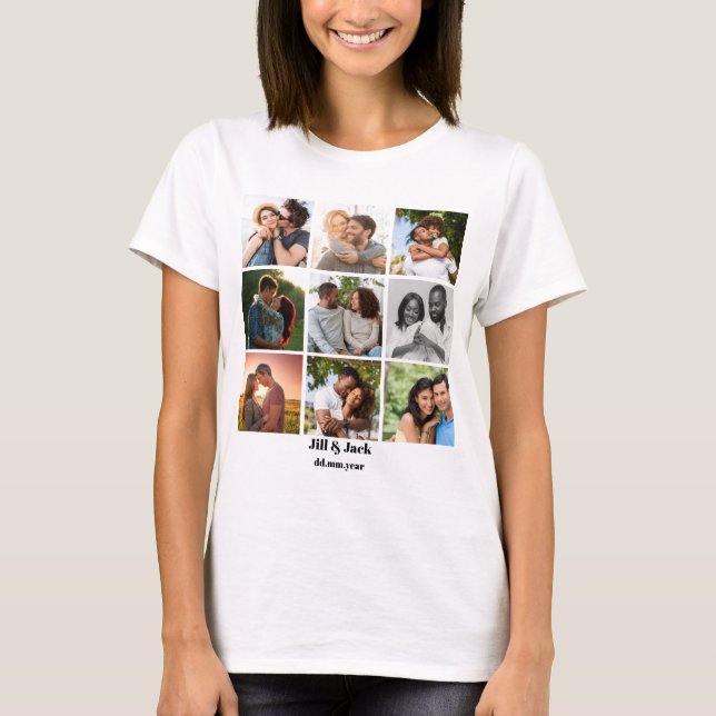 Personalisierte Vorlage für die FotoCollage für Pa T-Shirt (Vorderseite)