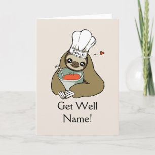 Personalisierte Vorlage für die Soup Sloth Card ab