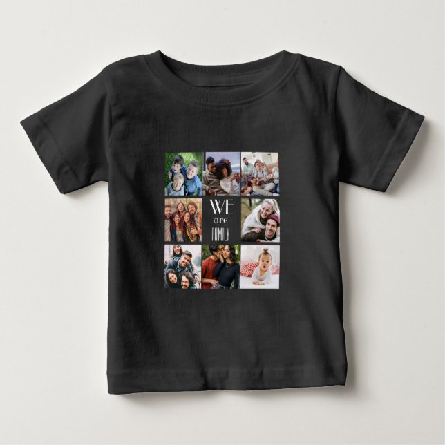 Personalisierte Vorlage "Wir sind Familie" Baby T-shirt (Vorderseite)