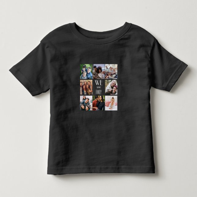 Personalisierte Vorlage "Wir sind Familie" Kleinkind T-shirt (Vorderseite)