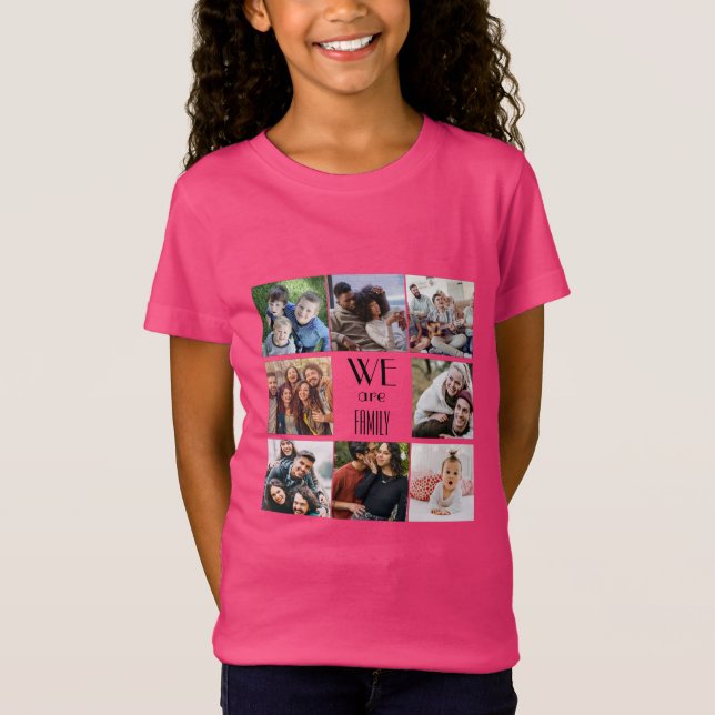Personalisierte Vorlage "Wir sind Familie" T-Shirt (Vorderseite)