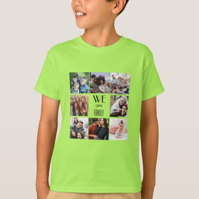 Personalisierte Vorlage "Wir sind Familie" T-Shirt (Vorderseite)