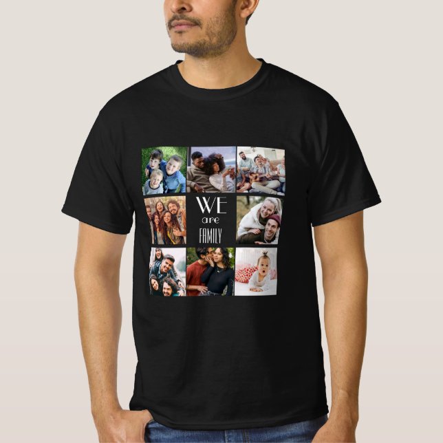 Personalisierte Vorlage "Wir sind Familie" T-Shirt (Vorderseite)
